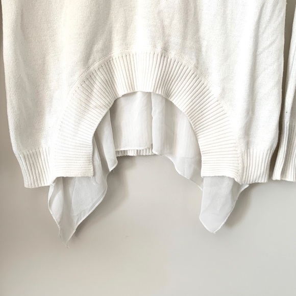 Dex- V-Neck Sweater w/ sheer hem - Picture 2 of 4